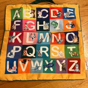 Colorful Alphabet Animal pillow case with handle or can hold toys
